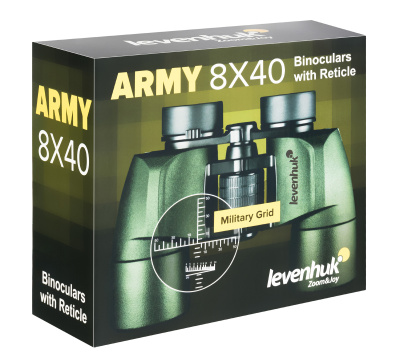  Бинокль Levenhuk Army 8x40 с сеткой в интернет-магазине Левенгук от производителя.