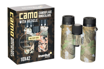  Бинокль камуфляжный Levenhuk Camo 10x42 с сеткой в интернет-магазине Левенгук от производителя.