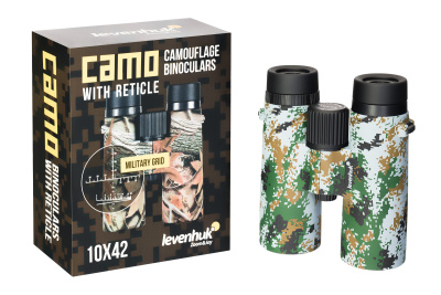  Бинокль камуфляжный Levenhuk Camo 10x42 с сеткой в интернет-магазине Левенгук от производителя.