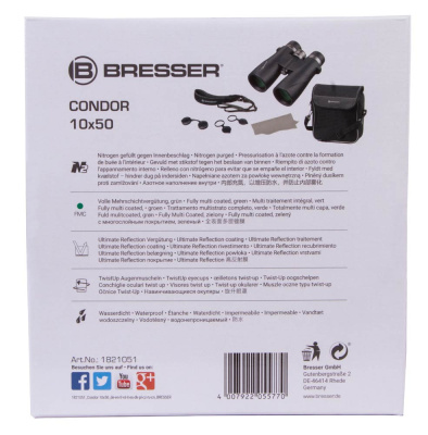  Бинокль Bresser Condor UR 10x50 в интернет-магазине Левенгук от производителя.
