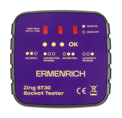  Тестер розеток Ermenrich Zing ST30 в интернет-магазине Левенгук от производителя.