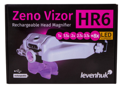  Лупа налобная с аккумулятором Levenhuk Zeno Vizor HR6 в интернет-магазине Левенгук от производителя.