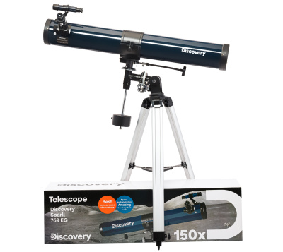  (RU) Телескоп Levenhuk Discovery Spark 769 EQ с книгой в интернет-магазине Левенгук от производителя.
