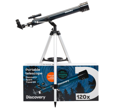  (RU) Телескоп Levenhuk Discovery Spark Travel 60 с книгой в интернет-магазине Левенгук от производителя.