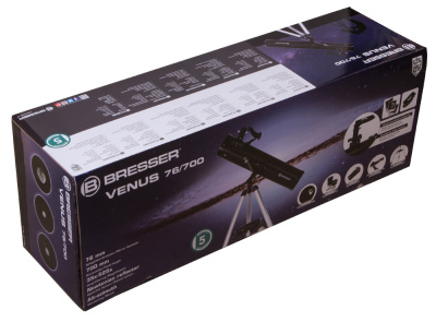  Телескоп Bresser Venus 76/700 AZ с адаптером для смартфона в интернет-магазине Левенгук от производителя.