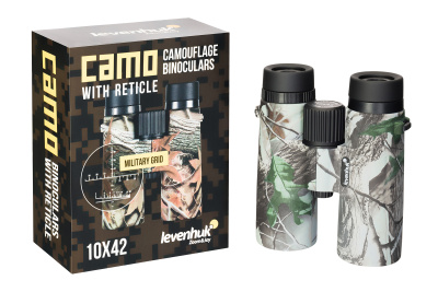  Бинокль камуфляжный Levenhuk Camo 10x42 с сеткой в интернет-магазине Левенгук от производителя.