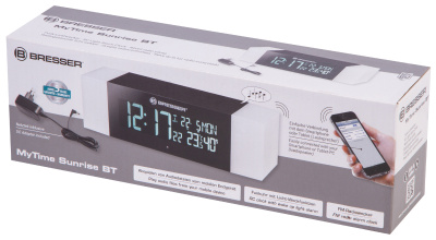  Радио с будильником и термометром Bresser MyTime Sunrise Bluetooth, черное в интернет-магазине Левенгук от производителя.