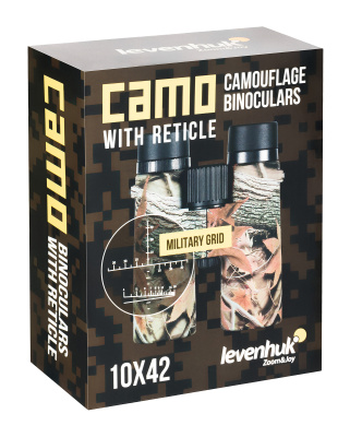  Бинокль камуфляжный Levenhuk Camo 10x42 с сеткой в интернет-магазине Левенгук от производителя.