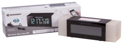  Радио с будильником и термометром Bresser MyTime Sunrise Bluetooth, черное в интернет-магазине Левенгук от производителя.
