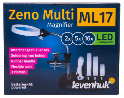  Мультилупа Levenhuk Zeno Multi ML17, черная в интернет-магазине Левенгук от производителя.