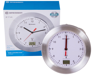  Часы настенные Bresser MyTime Bath, водонепроницаемые, белые в интернет-магазине Левенгук от производителя.