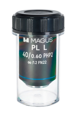  Объектив MAGUS 40HP 40х/0,60 Plan L фазовый PHP2 ∞/1,2 WD 3,5 мм в интернет-магазине Левенгук от производителя.