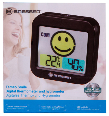  Метеостанция Bresser MyTime Smile, черная в интернет-магазине Левенгук от производителя.