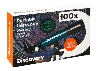 (RU) Телескоп Levenhuk Discovery Spark Travel 50 с книгой в интернет-магазине Левенгук от производителя.