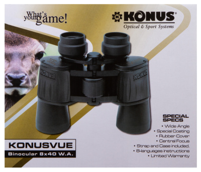 Бинокль Konus Konusvue 8x40 WA в интернет-магазине Левенгук от производителя.
