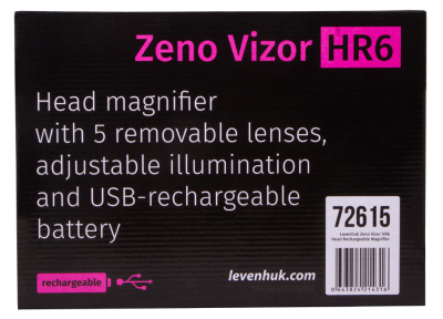  Лупа налобная с аккумулятором Levenhuk Zeno Vizor HR6 в интернет-магазине Левенгук от производителя.
