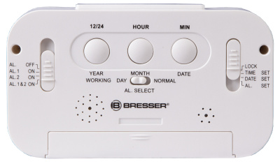  Часы настольные Bresser MyTime Duo LCD, белые в интернет-магазине Левенгук от производителя.