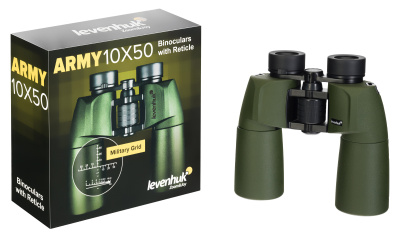  Бинокль Levenhuk Army 10x50 с сеткой в интернет-магазине Левенгук от производителя.