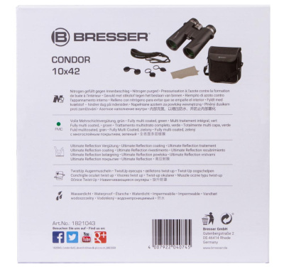  Бинокль Bresser Condor UR 10x42 в интернет-магазине Левенгук от производителя.