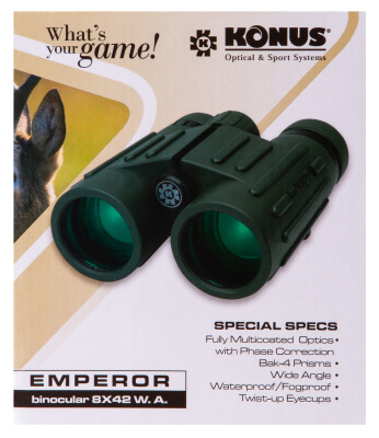  Бинокль Konus Emperor 8x42 WA Green в интернет-магазине Левенгук от производителя.