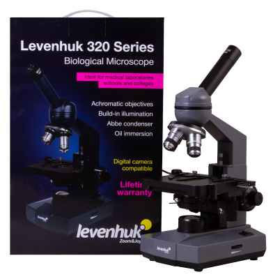  Микроскоп Levenhuk 320 PLUS, монокулярный в интернет-магазине Левенгук от производителя.