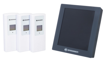  Гигрометр Bresser ClimaTemp Hygro Quadro с тремя датчиками, серый в интернет-магазине Левенгук от производителя.