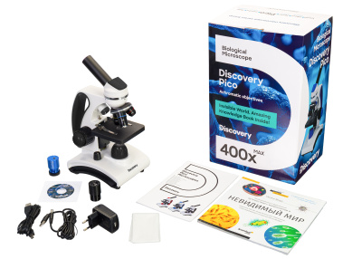  (RU) Микроскоп цифровой Levenhuk Discovery Pico Polar с книгой в интернет-магазине Левенгук от производителя.