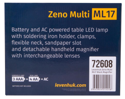  Мультилупа Levenhuk Zeno Multi ML17, черная в интернет-магазине Левенгук от производителя.