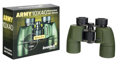  Бинокль Levenhuk Army 10x40 с сеткой в интернет-магазине Левенгук от производителя.