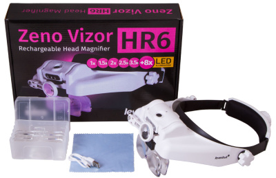  Лупа налобная с аккумулятором Levenhuk Zeno Vizor HR6 в интернет-магазине Левенгук от производителя.