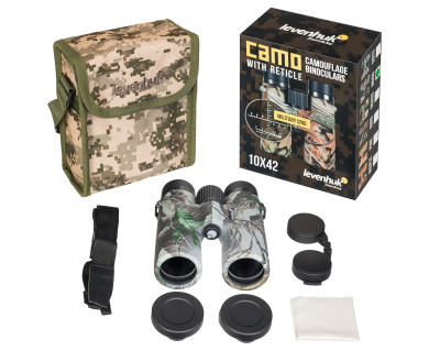  Бинокль камуфляжный Levenhuk Camo 10x42 с сеткой в интернет-магазине Левенгук от производителя.