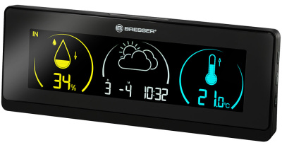  Метеостанция Bresser Temeo Life с цветным дисплеем, черная в интернет-магазине Левенгук от производителя.