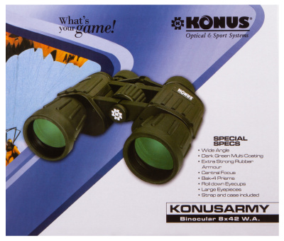  Бинокль Konus Konusarmy 8x42 WA в интернет-магазине Левенгук от производителя.