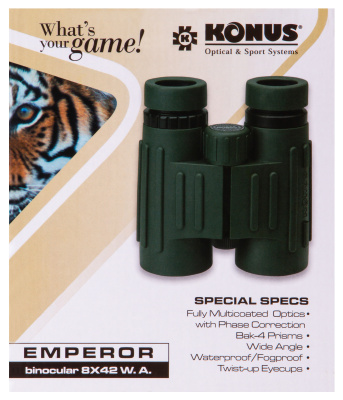  Бинокль Konus Emperor 8x42 WA Green в интернет-магазине Левенгук от производителя.