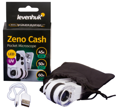  Микроскоп карманный для проверки денег Levenhuk Zeno Cash ZC7 в интернет-магазине Левенгук от производителя.
