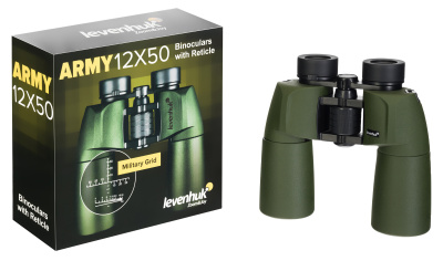  Бинокль Levenhuk Army 12x50 с сеткой в интернет-магазине Левенгук от производителя.