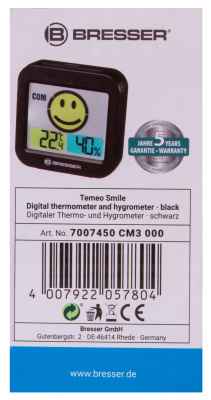  Метеостанция Bresser MyTime Smile, черная в интернет-магазине Левенгук от производителя.