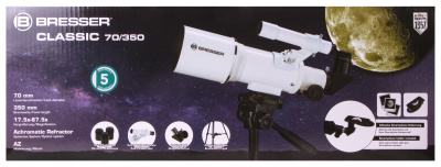  Телескоп Bresser Classic 70/350 AZ в интернет-магазине Левенгук от производителя.