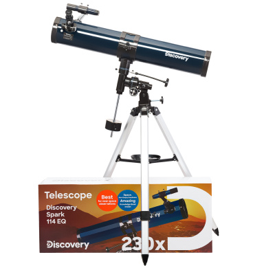  Телескоп Levenhuk Discovery Spark 114 EQ с книгой в интернет-магазине Левенгук от производителя.