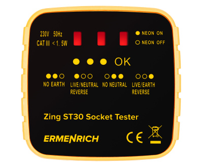 Тестер розеток Ermenrich Zing ST30 в интернет-магазине Левенгук от производителя.