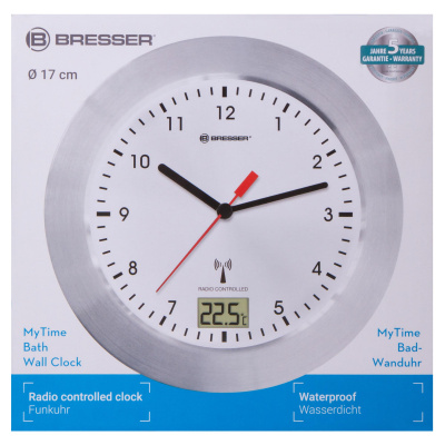  Часы настенные Bresser MyTime Bath, водонепроницаемые, белые в интернет-магазине Левенгук от производителя.