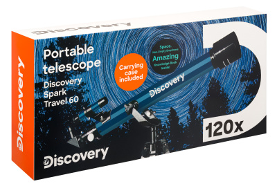  (RU) Телескоп Levenhuk Discovery Spark Travel 60 с книгой в интернет-магазине Левенгук от производителя.