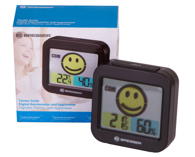  Метеостанция Bresser MyTime Smile, черная в интернет-магазине Левенгук от производителя.