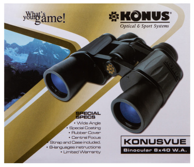  Бинокль Konus Konusvue 8x40 WA в интернет-магазине Левенгук от производителя.