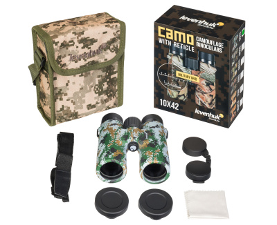  Бинокль камуфляжный Levenhuk Camo 10x42 с сеткой в интернет-магазине Левенгук от производителя.