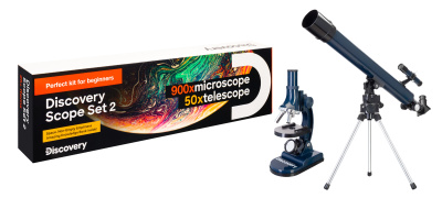  (RU) Набор Levenhuk Discovery Scope 2 с книгой в интернет-магазине Левенгук от производителя.