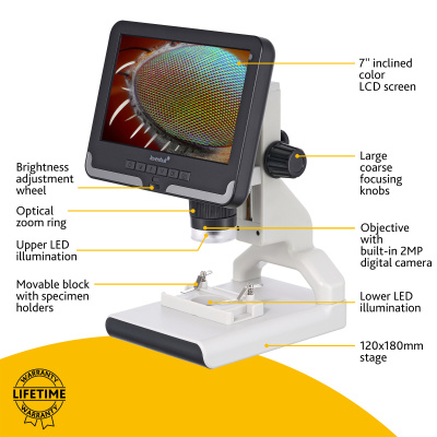  Микроскоп цифровой Levenhuk Rainbow DM700 LCD в интернет-магазине Левенгук от производителя.