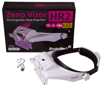  Лупа налобная с аккумулятором Levenhuk Zeno Vizor HR2 в интернет-магазине Левенгук от производителя.