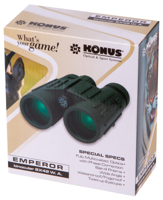  Бинокль Konus Emperor 8x42 WA Green в интернет-магазине Левенгук от производителя.